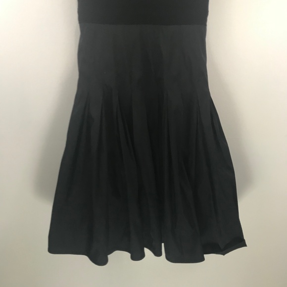 Adrianna Papell Black Rosette Tea Length Dress 4 - Picture 4 of 8